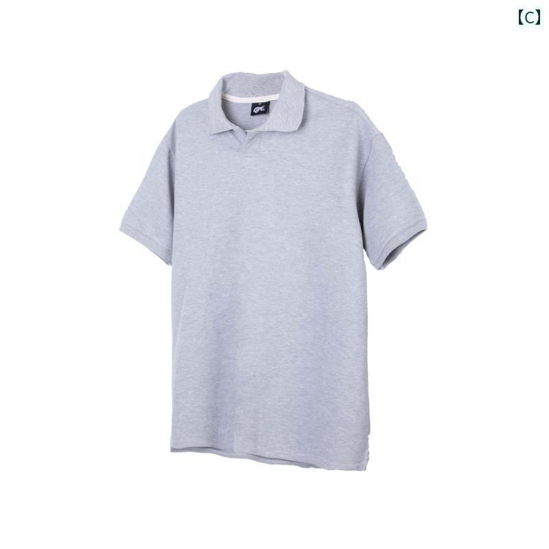 メンズ ポロシャツ シンプル GTAL ピケ コットン POLO シャツ 半袖 シンプル 無地 ライト 大人 ビジネス スリム 通勤 メンズ 春夏 Tシャツ