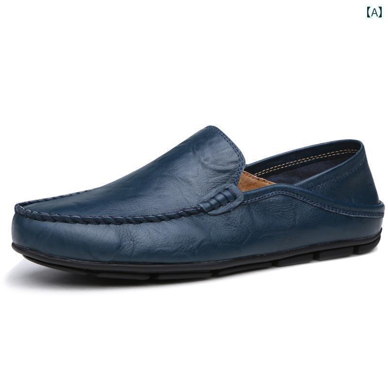 ドライビング シューズ 万能 メンズ 2024年 メンズ 革 春夏 スリッポン 通気性 春 カジュアル レザーシューズ