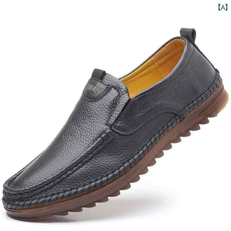 ドライビング シューズ 万能 メンズ 牛 獅子の 紳士靴 ビジネス 縫製 スリッポン シューズ 柔らかい 靴 底 向け 快適 運転