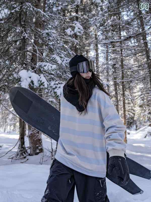 スキー スノボー ウェア Awka ストライプ スノーボード スーツ レディース 冬 ユニセックス 厚手 暖か..