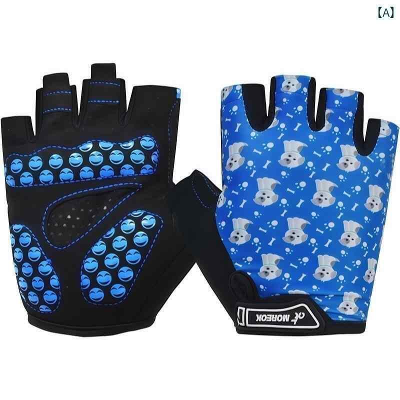 子供用 グローブ 手袋 MOREOK 子供用 スポーツ グローブ 男の子と 女の子用 アウトドア ハーフフィンガ..