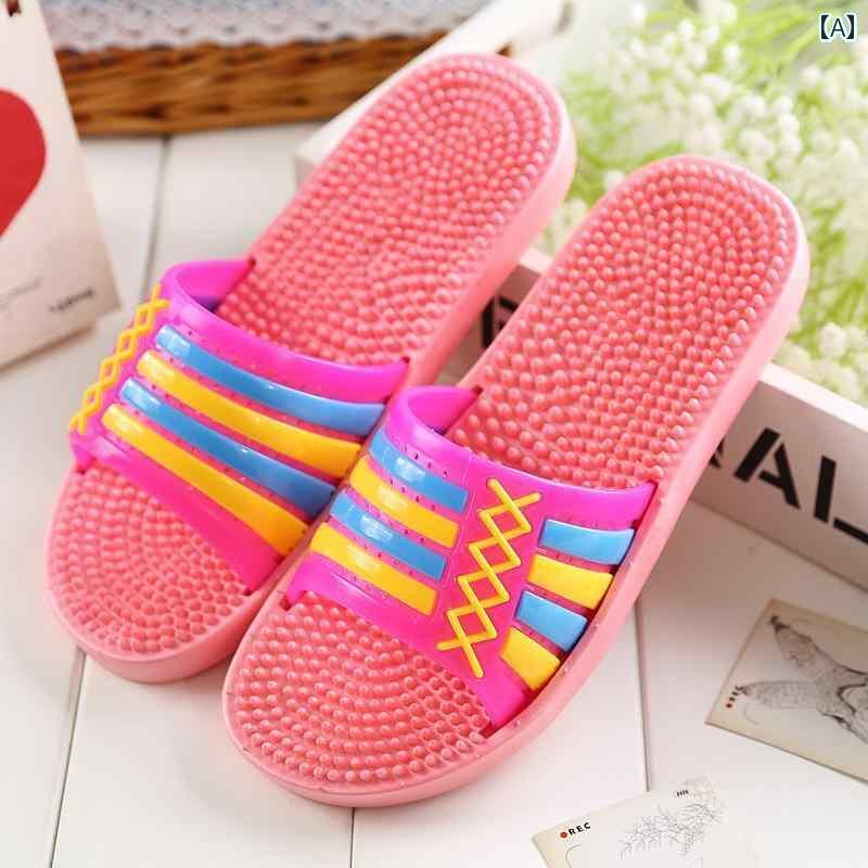 健康 サンダル 快適 ホーム スリッパ 滑り止め ツボ マッサージ サンダル 男女兼用 夏用 厚底 カップル用 小さい サイズお 風呂 浴室 健康 ケア