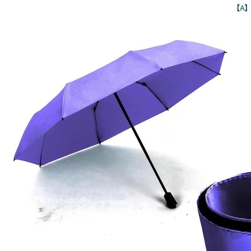 日傘 日焼け防止 コンパクト 二 層 チタンシルバー ブラック プラスチック 日傘 日焼け防止と UV 保護 女性用 折りたたみ 晴 雨 兼用 傘 メンズ UPF 50