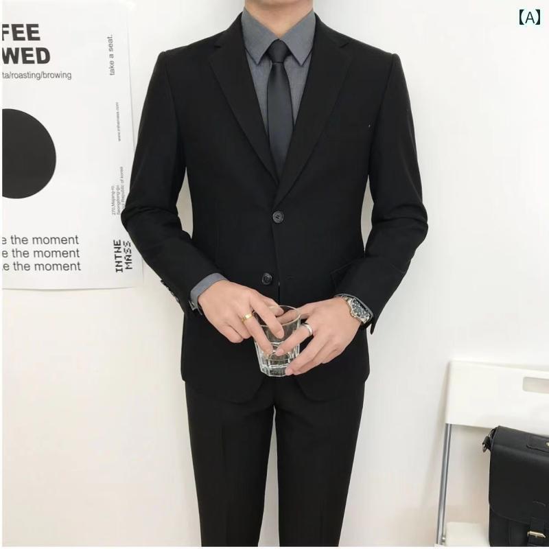 ビジネス スーツ リクルート メンズ メンズスーツ 韓国 スリムフィット ファッション トップス ビジネス フォーマル ジャケット 大きいサイズ 小さい サイズ...