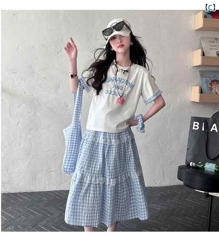 子供服 スカート カジュアル 女の子 夏の おしゃれな スーツ 2025 大きい 子供 韓...