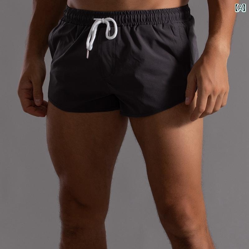 ランニング ウェア スポーティー メンズ 陸上 マラソン ランニング用 2 / 4 フィットネスショーツ 速乾 ストレッチ 3 スポーツ パンツ