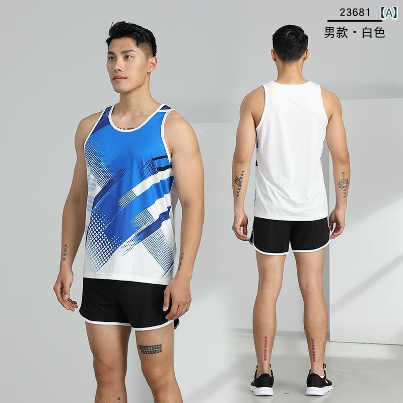 ランニング ウェア スポーティー 陸上 競技 スーツ 男女 アスリート用 ベスト トレーニング 身体 検査 スポーツウェア マラソン ランニング 速乾