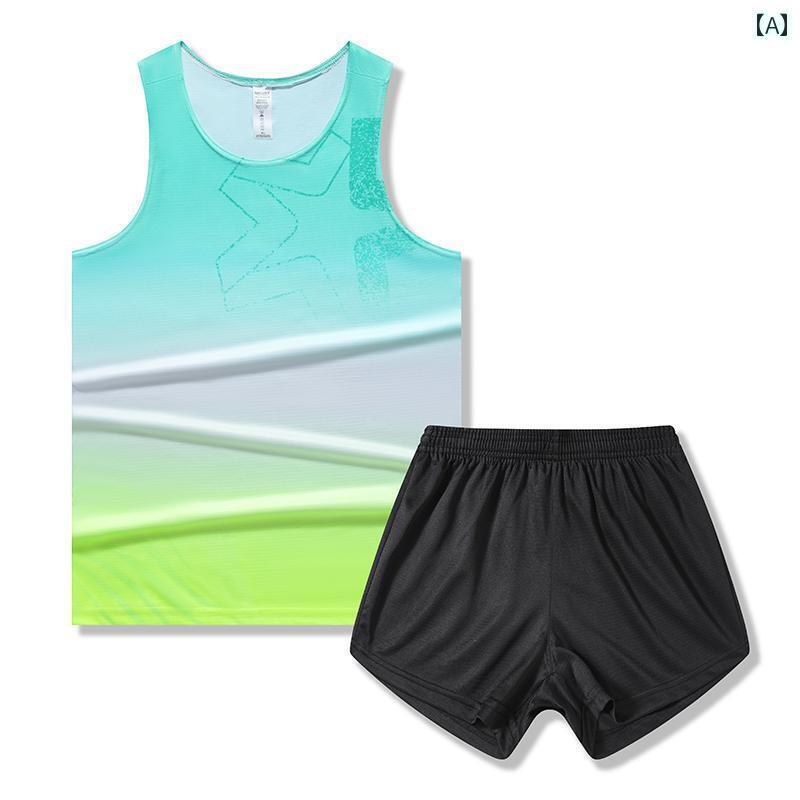 ランニング ウェア スポーティー 男子 女子用 陸上 競技用 スーツ スポーツ トレーニング ランニング ベスト 身体 検査 スポーツウェア マラソン 夏用
