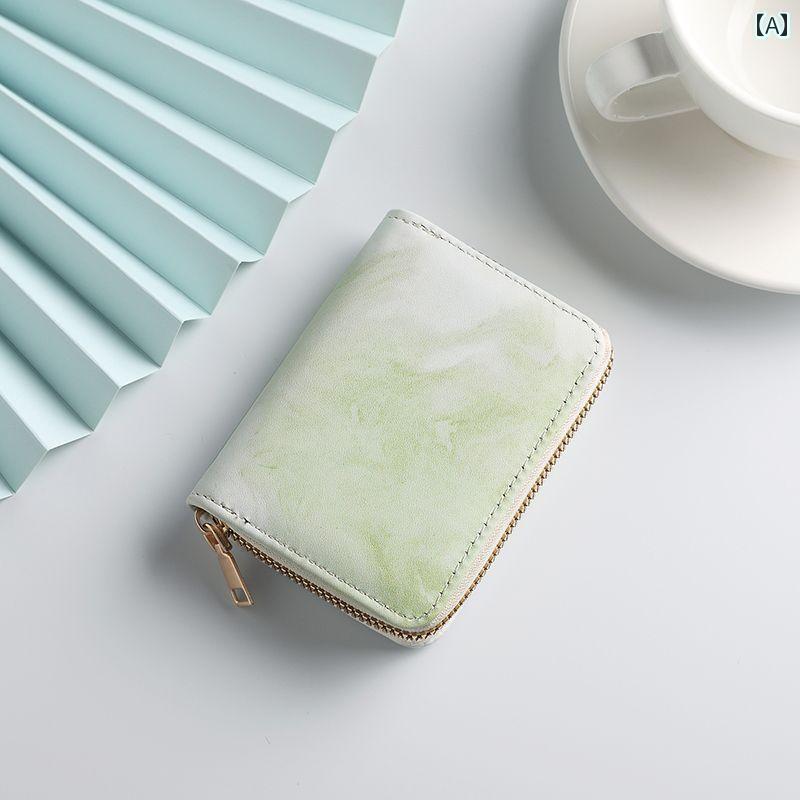 カード ケース お財布 2024年 小さくて 精巧 ミニ アコーディオン カードホルダー 女性用 グラデーション マルチ カードスロット 学生用 ジッパー小銭入れ