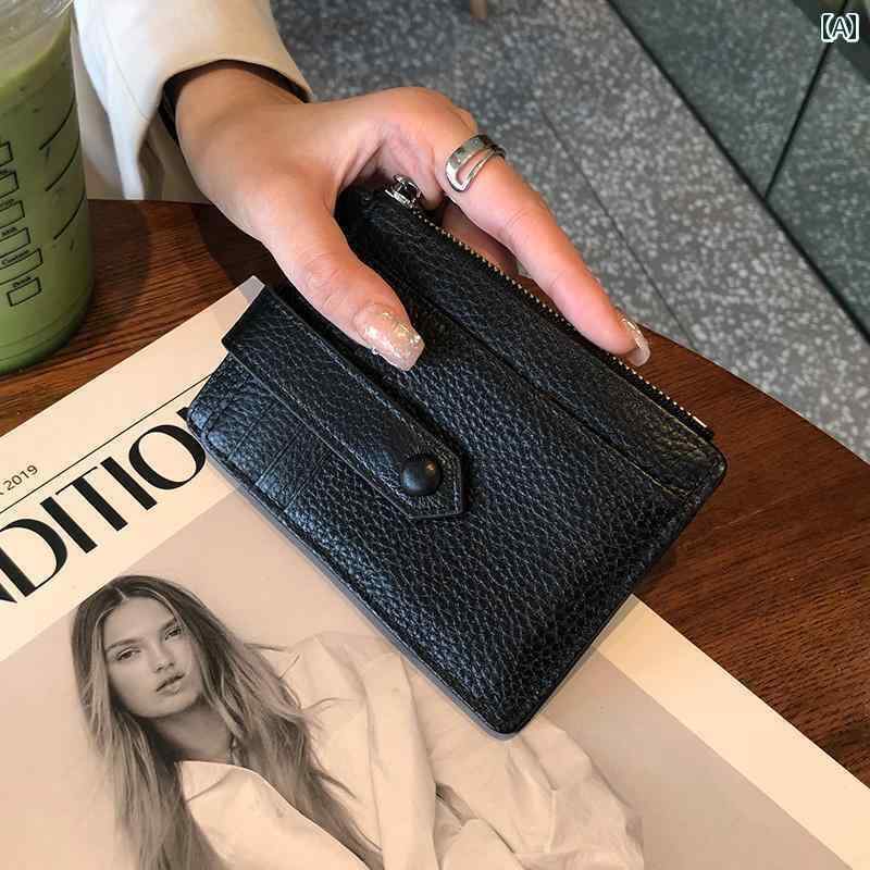 カード ケース お財布 革 カードホルダー ユニセックス大容量 マルチ カードスロット トップレイヤー 牛革 ID ホルダー カードホルダー小銭入れ