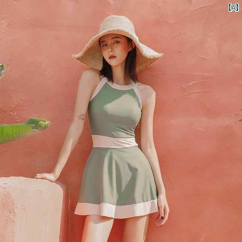 スポーツ 水着 フィットネス 女性用 ワンピース 水着 2024 ホット ハイエンドの な スカート 温泉 入浴 冬 休暇の 小柄な 人向け