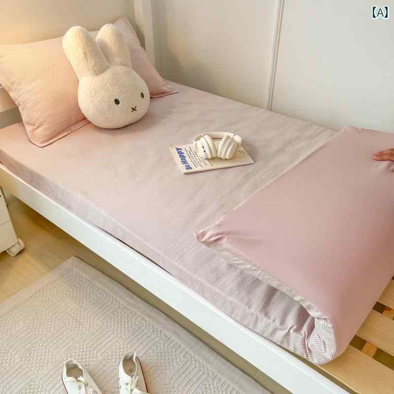 マットレス カバー インテリア 大学 寮用 マットレス カバー ウォッシュド コットン パッド キルトカバ..