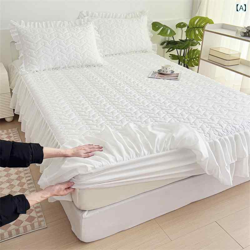 マットレス カバー インテリア 滑り止め 3点 ベッド シーツ セット キルティング ベッドスプレッド レ..