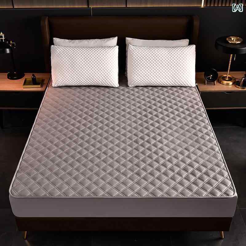 マットレス カバー インテリア 年 100 % 綿 フィットシーツ シングル ピース コットン キルティング 厚..