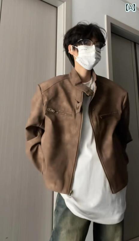 メンズ ジャケット かっこいい ジャケット 春秋 メタル アイレット 不規則 分解 ジッパー カジュアル スーツ ジャケット ハイエンド ジャケット メンズ ゆったり ルーズフィット 韓国風 メタルジッパー