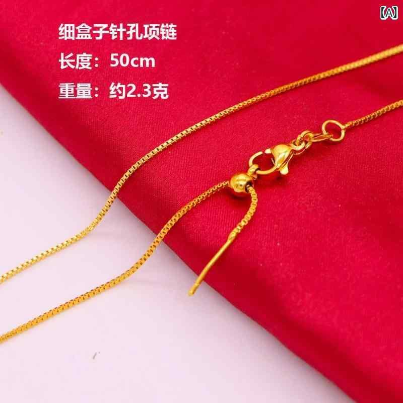 レディース ネックレス チェーン ガーリー ベトナム 産 サンド ゴールド ネックレス 女性用 フェイク 1..