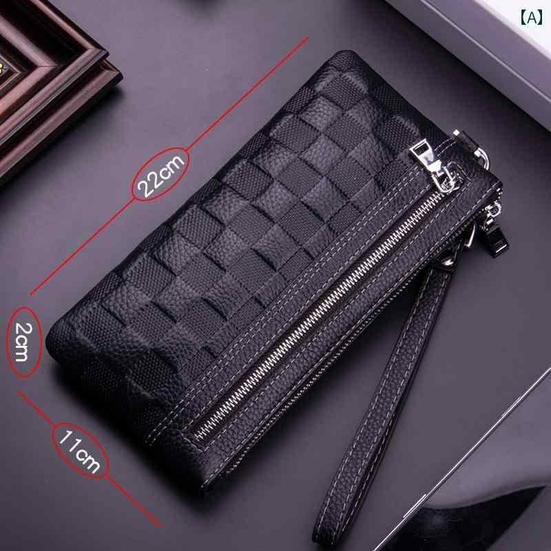 メンズ ウォレット 財布 メンズ 革 クラッチバッグ ハンドバッグ 小型大容量 カジュアル ロング 牛革 ..