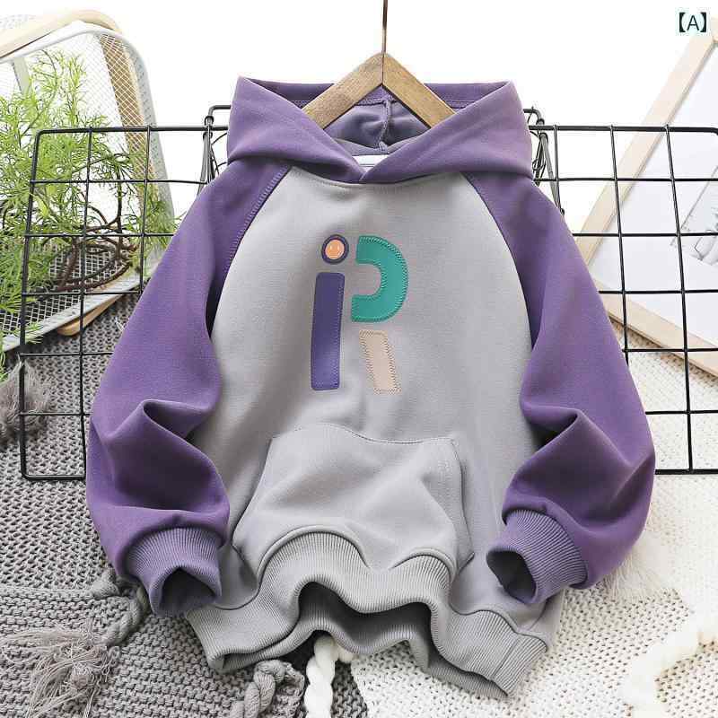 キッズ服 カジュアル パーカー 男の子用 フード付き スウェットシャツ 春秋 厚手 秋冬用 子供服 年長児..