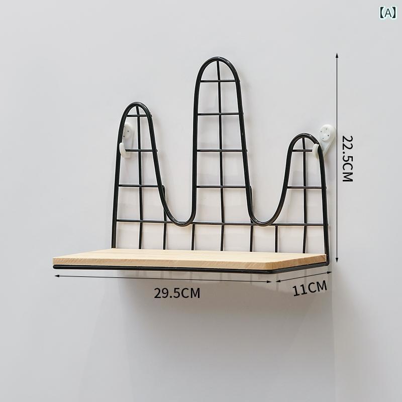 インテリアに最適 便利 棚 ラック 北欧の リビング ルームの 壁 飾り 棚 壁掛けの 寮の ベッド サイド ..