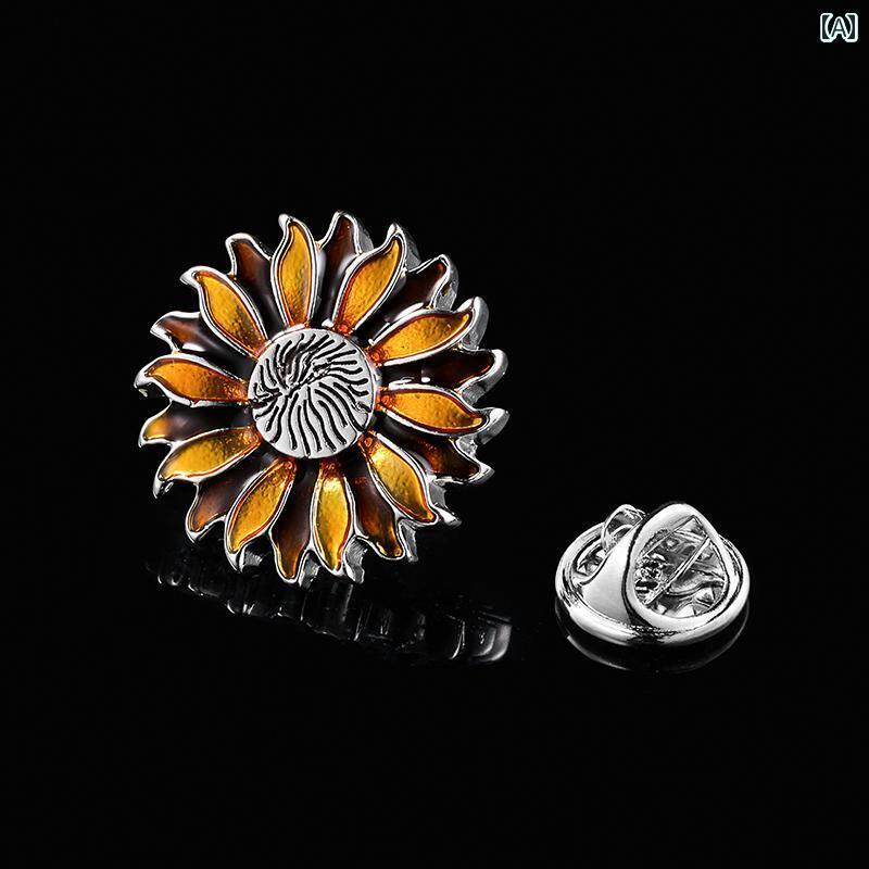 ブローチ ワンポイント コサージュ サンシャイン ボーイ メンズ ブローチ レトロ 英国 スーツ コサージュ アクセサリー シャツ 襟ピン 襟 ボタン バッジ