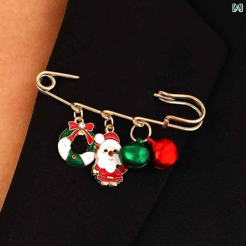 ブローチ ワンポイント コサージュ クロスボーダー チェーン ブローチ メンズ レディースの コールド スタイル バタフライ ラブ クロス ピン パンク ヒップ...