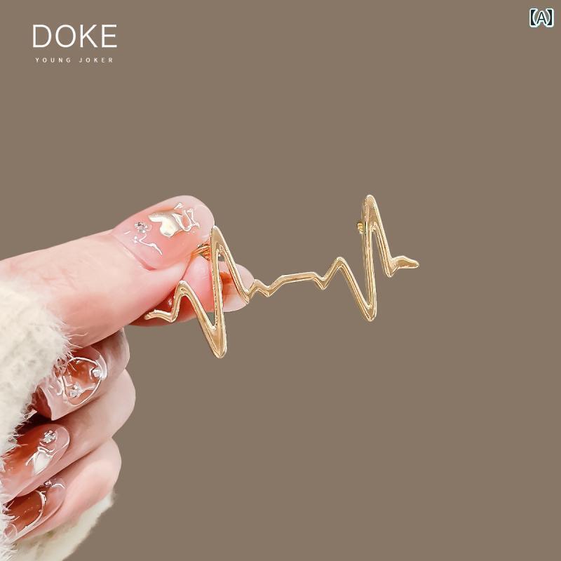 ブローチ ワンポイント コサージュ ECG ブローチ インな メンズ レディースの 個性 分子 バッジ ピン 露出 防止 バックル スーツ ジャケット 装飾