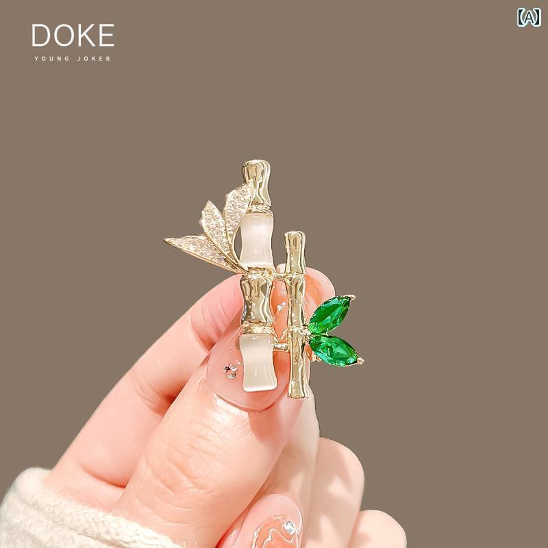 ブローチ ワンポイント コサージュ 安全な 竹の ブローチ ハイエンド メンズ レディース 上昇 する 格 贅沢 なを 象徴 コサージュ 創造的な ピン アクセ...