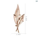 コサージュ メンズ アクセサリー シンプルで な 立体 メープルリーフ ブローチ メンズ レディースの スーツ シャツ 襟 メタル ダブル リーフ 襟ピン アク...