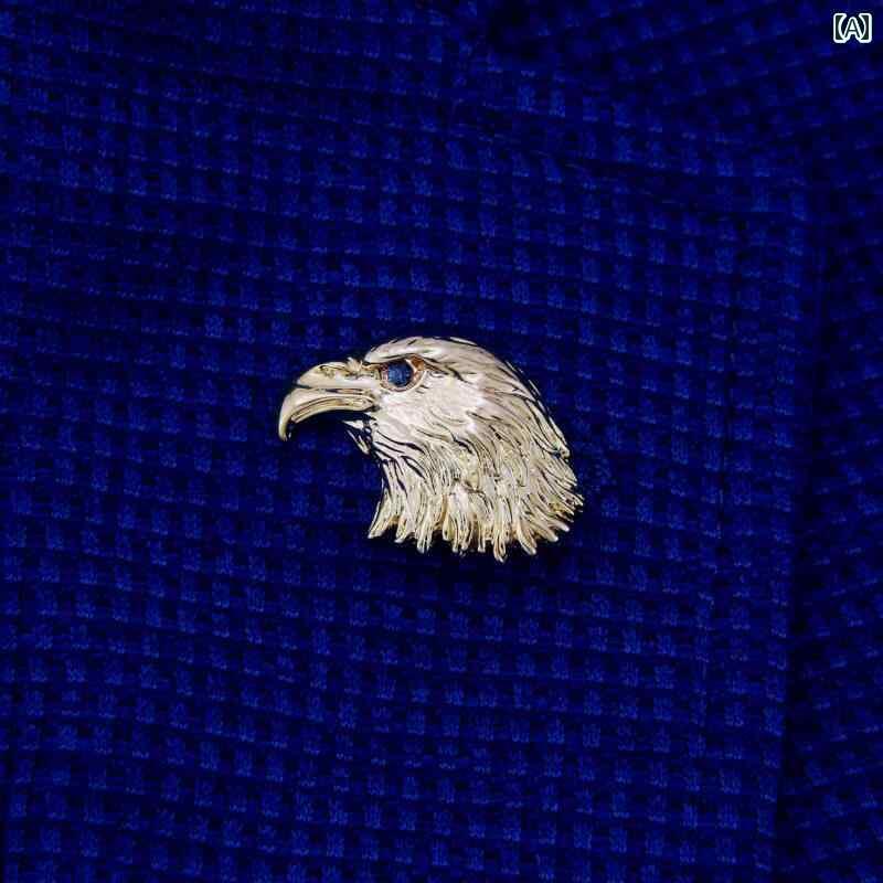 コサージュ メンズ アクセサリー メンズ ブローチ ネクタイ ピン メンズスーツ スーツ アクセサリー 金 メッキ 素材 誇り 高き 鷲