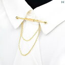 コサージュ メンズ アクセサリー な 男性用と レディースシャツ ボタン タッセル チェーン カラー クリップ 韓国 レトロ ゴールドカラー アクセサリーの