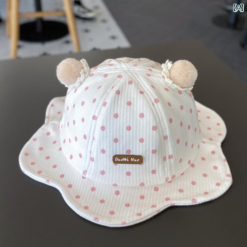 キッズ ベビー サンハット かわいい ベビー 帽子 春秋 韓国 かわいい 女児 フィッシャーマン ハット 旅..