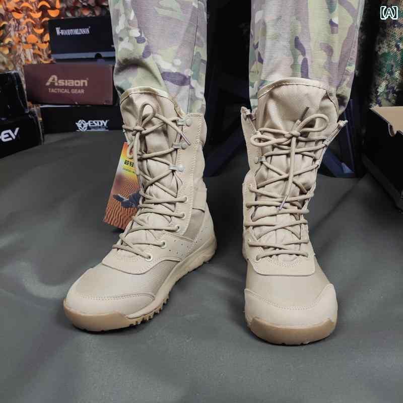 ロッククライミング シューズ アウトドア ハイカット ハイキング シューズ レディース 春秋 防水 滑り止め 軽量 通気性 クライミング ワークブーツ デザート ブーツ メンズ