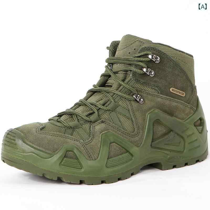 ロッククライミング シューズ タクティカル トム カーキ アウトドア サンドカラー ミッドカット ブーツ ハイキング シューズ ミリタリーファン スポーツ コンバットブーツ