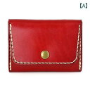 名刺入れ レザー 財布 の 植物 タンニン なめし 牛革小銭入れ ショート ハンドステッチ 運転 免許証 カードホルダー 名刺 入れ コイン バッグ 財布