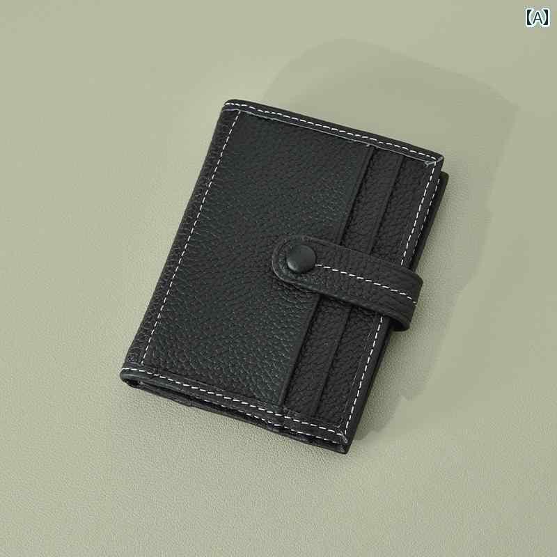 名刺入れ レザー 財布 シンプル 北欧の ピックアップ バッグ 複数の カードスロットを 備えた メンズ ..