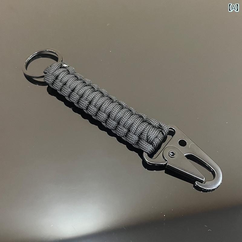 カラビナ 登山 ロッククライミング アウトドア ミリタリーファン タクティカルギア ナイロン パラシュート キーホルダー 吊り下げ バックル イーグル フック ベルト 登山 バック パック