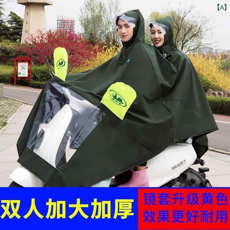 かっぱ メンズ 通勤時 江 太 公 レインコート 厚手 一 体型 電気 自動車 バイク 乗馬 暴風 雨 防止 男女兼用 ダブル 拡大 アウトドア