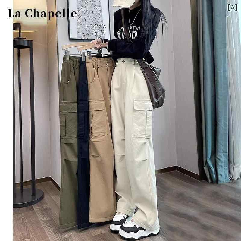 事務服 パンツ レディース アメリカン オーバー オール レディース 2025 春秋 ハイウエスト ストレート..