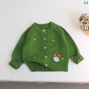 女の子用 カーディガン キッズ ニット 女の子 春秋 カーディガン セーター 2025 子供用 ニット コート ベビー 刺繍 トップス