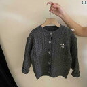 女の子用 カーディガン キッズ ニット ファッション シンプル 森の ニットカーディガン 春秋 スタイル 2024 子供の ベビー ガール セーター コート 秋