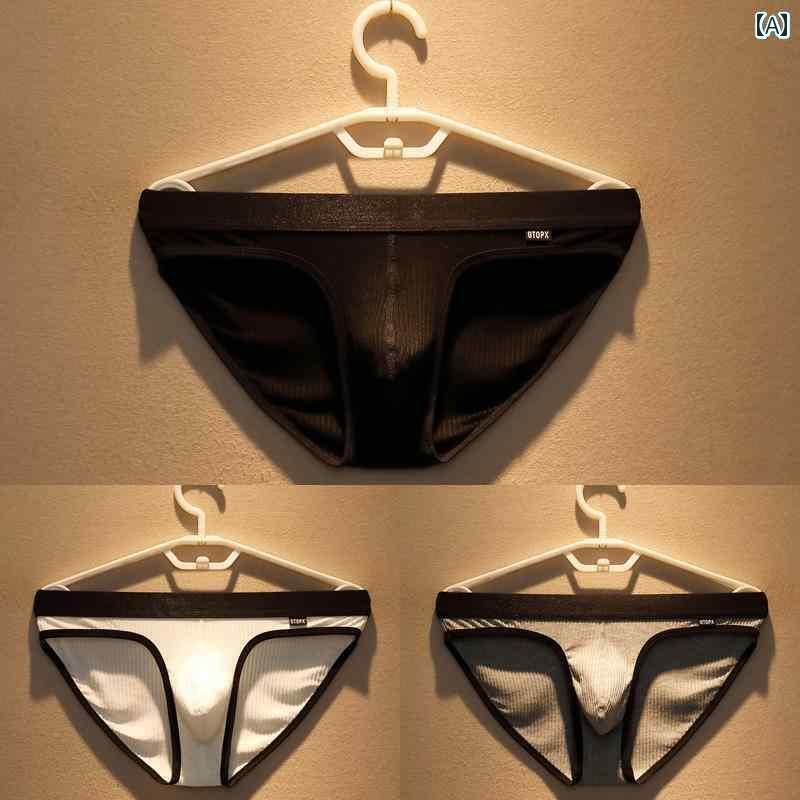 フィット感抜群の メンズ ブリーフ メンズ 下着 ブリーフ 夏 薄手 通気性 スレッド モダール U 凸 セクシー トライアングル ショーツ