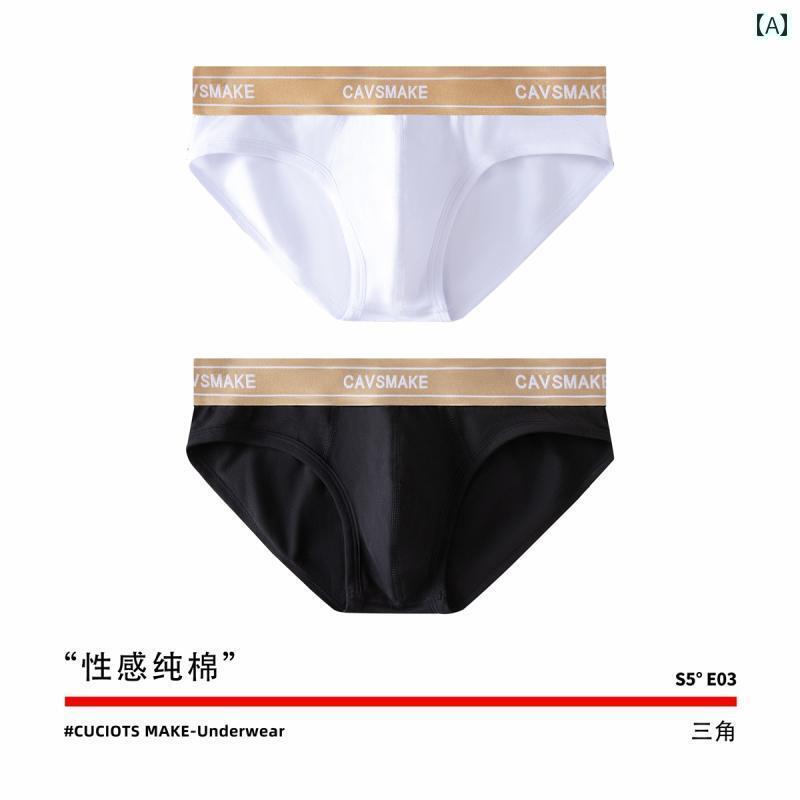 ジャストフィット メンズ 下着 パンツ Mr Mocao メンズ 下着 2 組 綿 セクシー ボーイズ ブリーフ ブラック ローウエスト