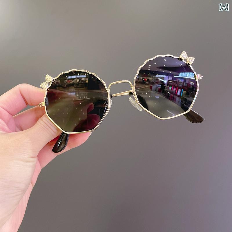 子供用サングラス かわいい 子供用サングラス かわいい 子供用 サングラス 女の子用 紫外線 カット サン ベビー かわいい リボン シェル型 メガネ