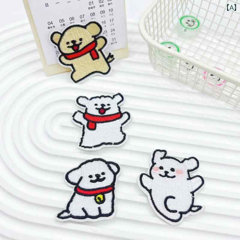 パッチ ステッカー ライン 子犬 刺