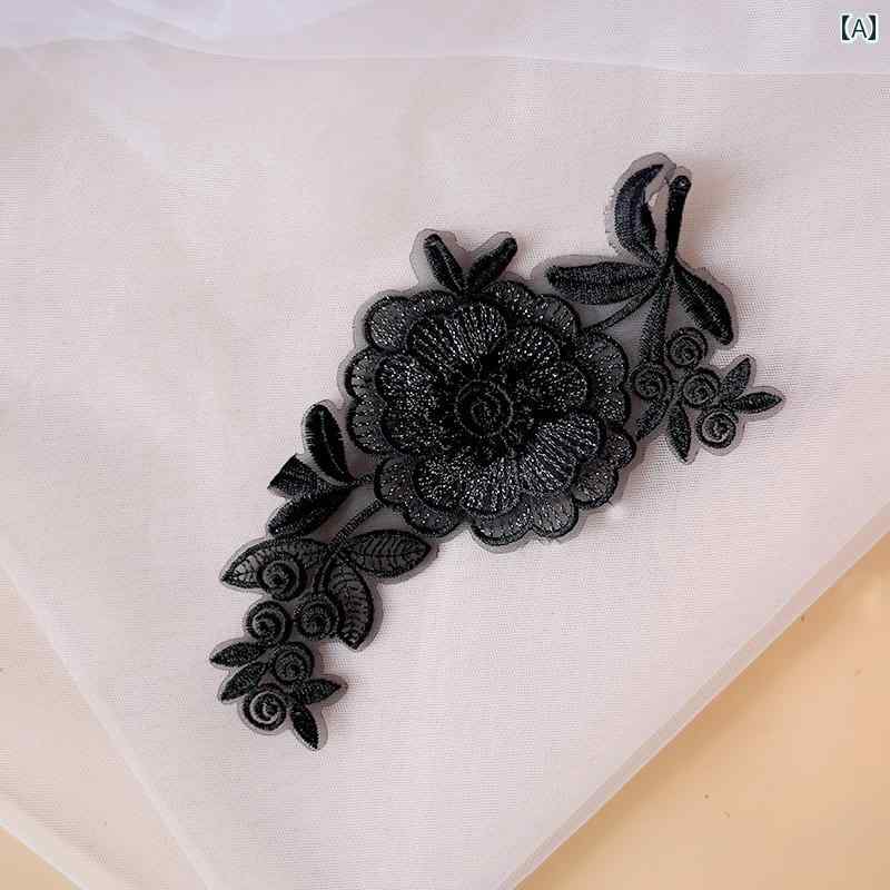パッチ ステッカー 大きい レース パッチ 花 手縫い カーテン 蚊帳 ステッカーなオー ガンザ 服 スカー..