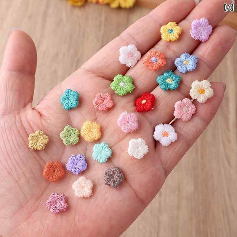 パッチ ステッカー 1 cm ミニフラワー パッチ セーター 穴 修理 DIY 服 パンツ 装飾