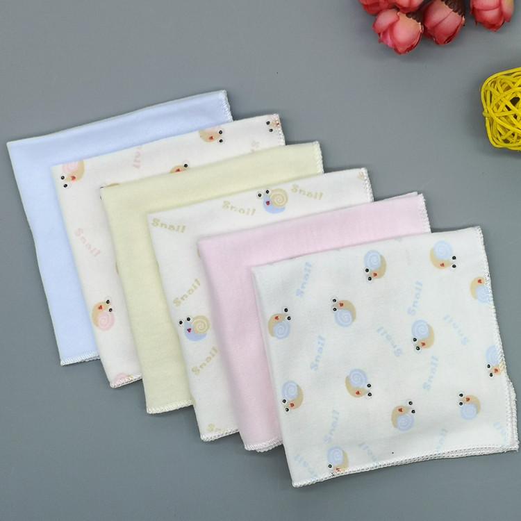 レディース ハンカチ ベビービブ 綿 ハンカチ 子供用 スクエアタオル ミルク ワイプ 無地 カラーの 6 パック