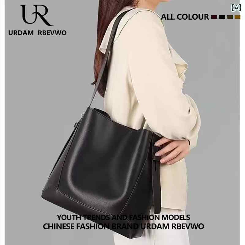レディース バッグ ママ バッグ UR バケット バッグ レディース大容量 テクスチャ 2025 ハイエンド シ..