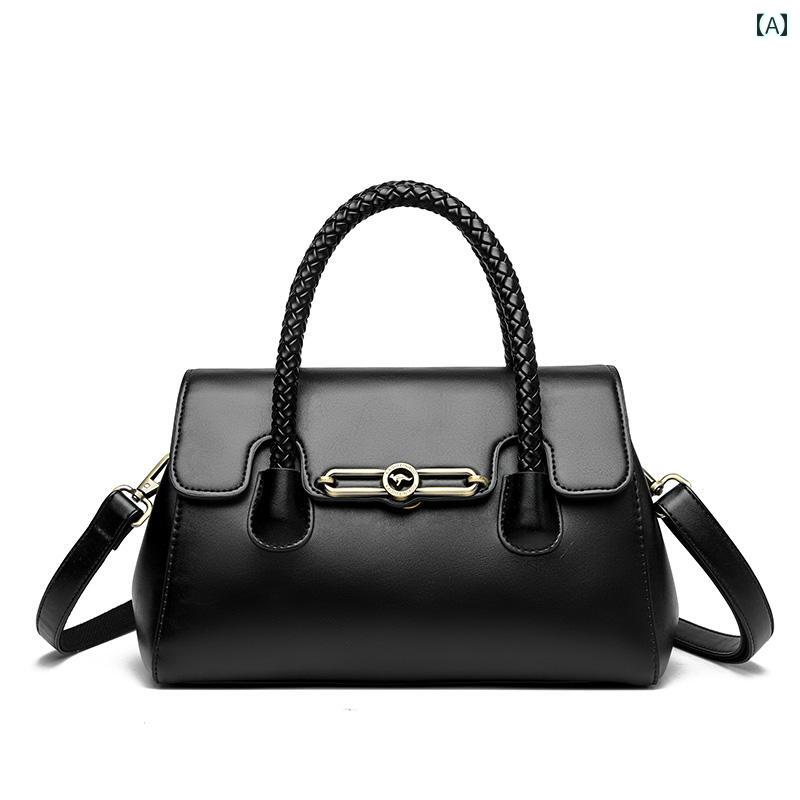 レディース バッグ ママ バッグ Kaidi カンガルー レザーハンドバッグ レディース大容量 バッグ レディース 2025年 ファッション 雰囲気の ある 通勤 ママ(4.0)