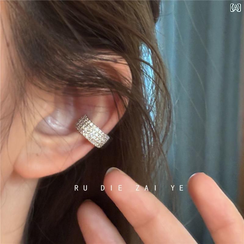 クリップ イヤリング ピアス レディース クリップ イヤリング ピアス レディース 野生の 蝶のように 高級 感の あるな ピアスを 開けていない 人の ベーシックで な イヤー クリップ そして 輝く ジルコンを ちりばめた ボーン